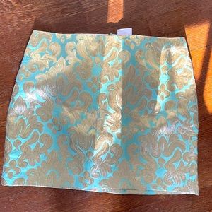 Blue and gold jcrew skirt